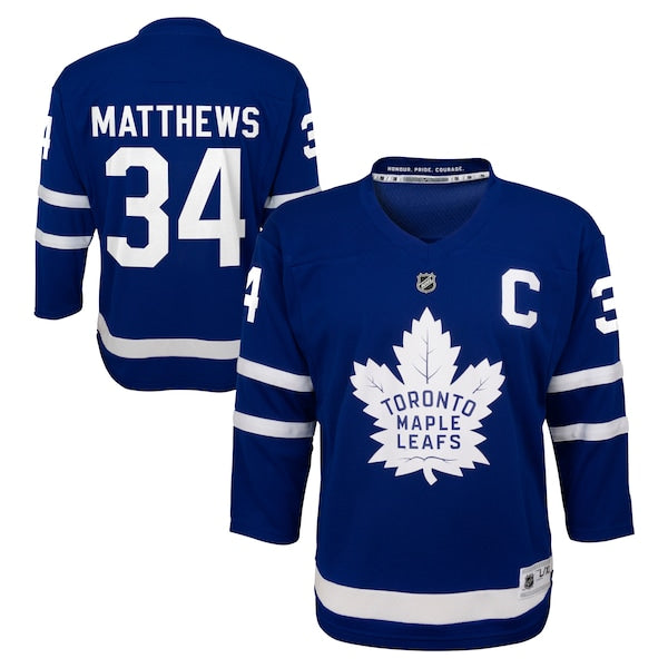Auston Matthews Toronto Maple Leafs Youth Home Replica Player Jersey - Blue/Black - Image 2