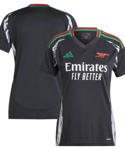 Arsenal adidas Women's 2024/25 Away Replica Jersey - Black