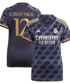 Eduardo Camavinga Los Merengues adidas Women's 2023/24 Away Replica Player Jersey - Navy/White