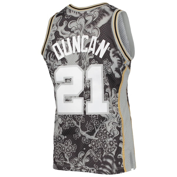 Tim Duncan San Antonio Spurs Hardwood Classics 1998/99 Lunar New Year Swingman Jersey - Black - Image 3
