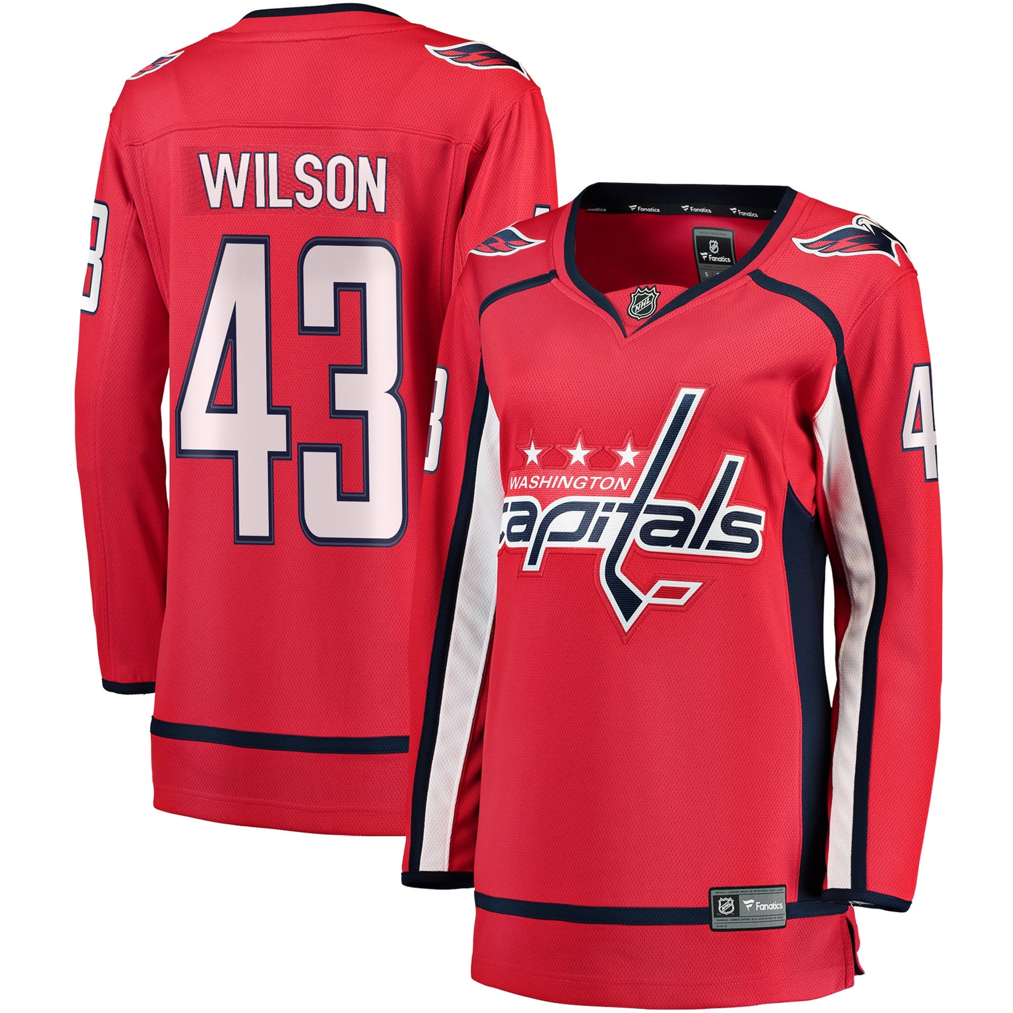 Tom Wilson Washington Capitals Women's Alternate 50th Anniversary Premier Breakaway Player Jersey - Black/Navy/Red - Image 6