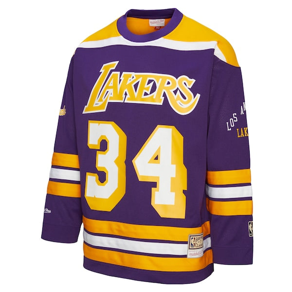 Shaquille O'Neal Los Angeles Lakers Unisex Maxxed Out Fashion Hockey Jersey - Purple - Image 2