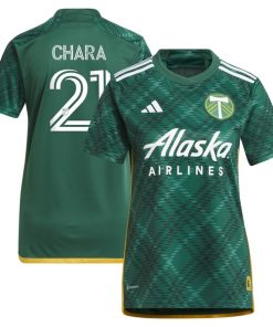 Diego Chara Portland Timbers adidas Women's 2024 Portland Plaid Kit Replica Jersey - Green