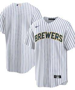 Milwaukee Brewers Nike Home Replica Team Jersey - White/Navy