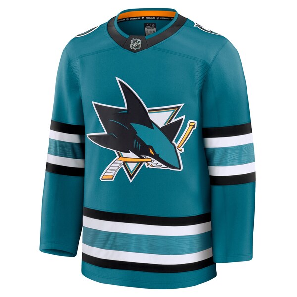 San Jose Sharks Home Premium Jersey - Teal/Black - Image 4