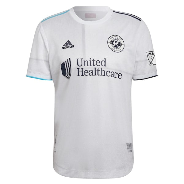New England Revolution adidas 2022 Secondary Authentic Blank Jersey - White - Image 2