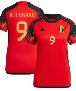 Romelu Lukaku Belgium National Team adidas Women's 2022/23 Home Replica Jersey - Red