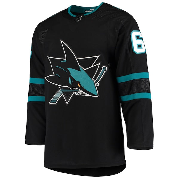 Kevin Labanc San Jose Sharks adidas Alternate Authentic Jersey - Black - Image 2