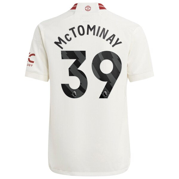 Scott McTominay Manchester United adidas Youth 2023/24 Third Replica Player Jersey - White - Image 4