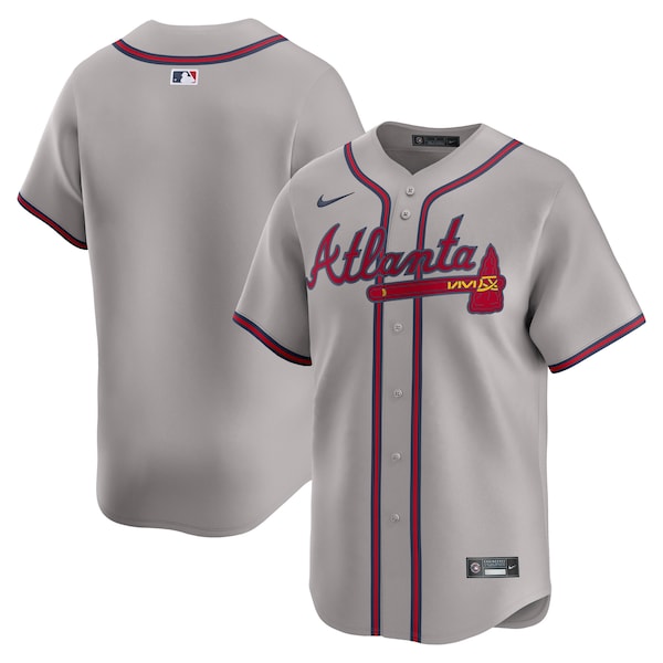 Atlanta Braves Nike Road Limited Jersey - Gray/White - Image 2