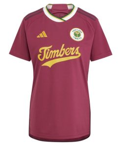 Alternative view of Portland Timbers adidas Women's 2024 Archive Replica Jersey - Red