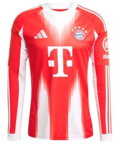 Alternative view of Harry Kane Bayern Munich adidas 2025/26 Home Replica Long Sleeve Jersey - Red