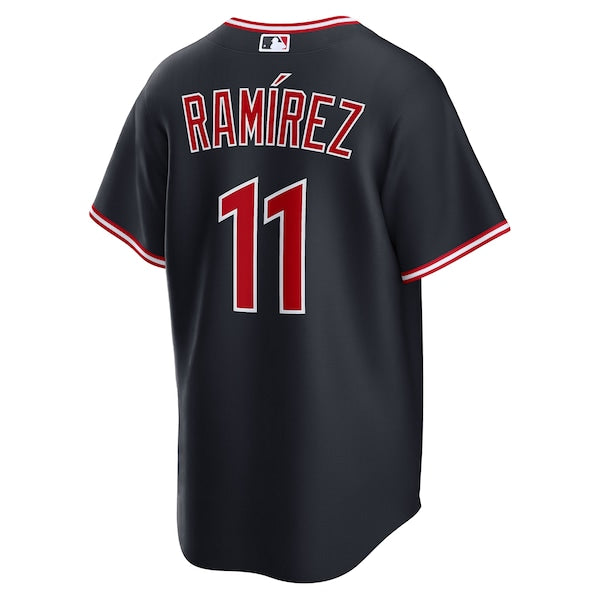 Jos¨¦ Ram¨ªrez Cleveland Guardians Nike Alternate Replica Jersey - Navy/Red - Image 4