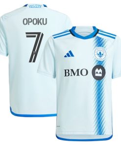 Kwadwo Opoku CF Montreal adidas Youth 2024 La Main Replica Player Jersey?¨C Light Blue
