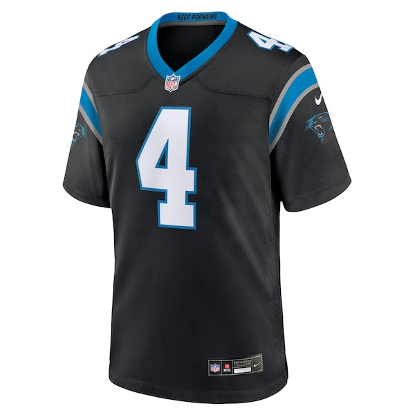 Tetairoa McMillan Carolina Panthers Nike 2025 NFL Draft First Round Pick Game Jersey - Black - Image 2