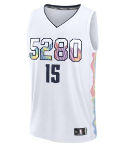 Alternative view of Nikola Jokic Denver Nuggets  Youth 2024/25 Fast Break Player Jersey - City Edition - White