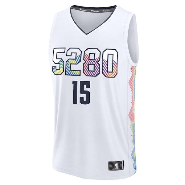 Nikola Jokic Denver Nuggets Youth 2024/25 Fast Break Player Jersey - City Edition - White - Image 2
