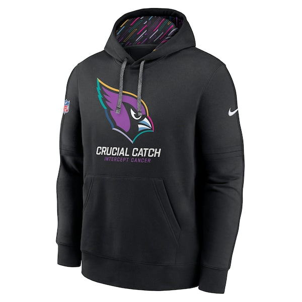 Arizona Cardinals Nike 2024 NFL Crucial Catch Club Pullover Hoodie - Black - Image 2