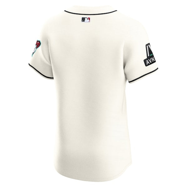 Arizona Diamondbacks Nike Home Elite Patch Jersey - White - Image 3