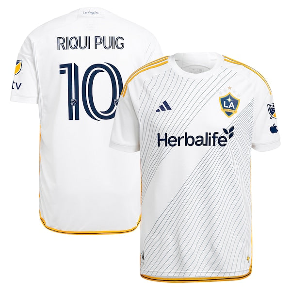 Riqui Puig LA Galaxy adidas 2024 Angeleno Kit Authentic Player Jersey - White/Green - Image 2