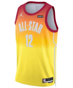 Alternative view of Ja Morant Jordan Brand 2023 NBA All-Star Game Swingman Jersey - Orange
