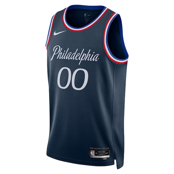 Philadelphia 76ers Nike Unisex 2025/26 City Edition Swingman Custom Jersey - Navy - Image 2