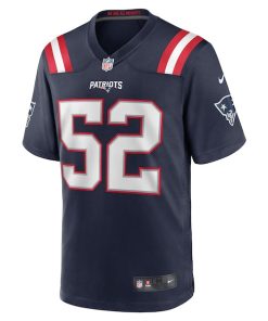 Alternative view of Curtis Jacobs New England Patriots Nike  Game Jersey -  Navy