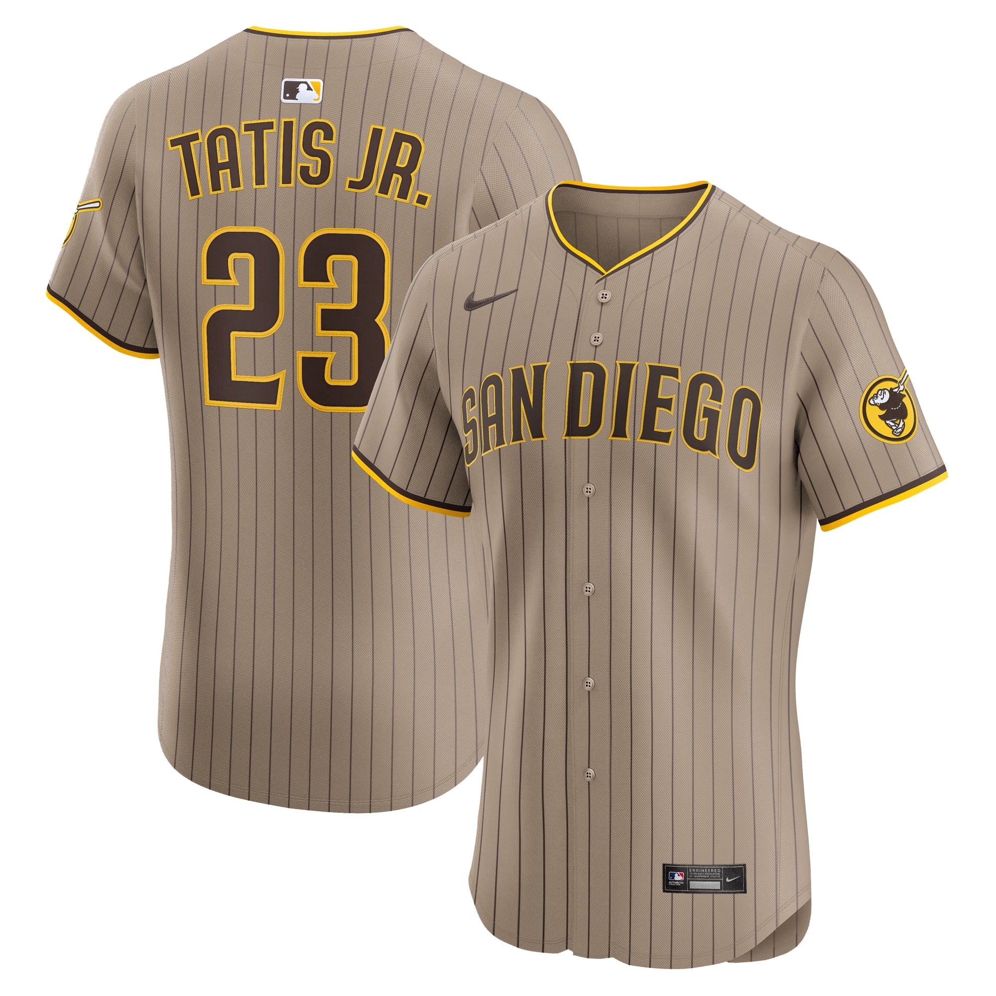 Fernando Tatis Jr. San Diego Padres Nike Road Elite Jersey - Brown/Khaki/White - Image 5