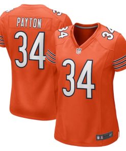 Alternative view of Walter Payton Chicago Bears Nike Women's Retired Player Jersey - Orange/Navy