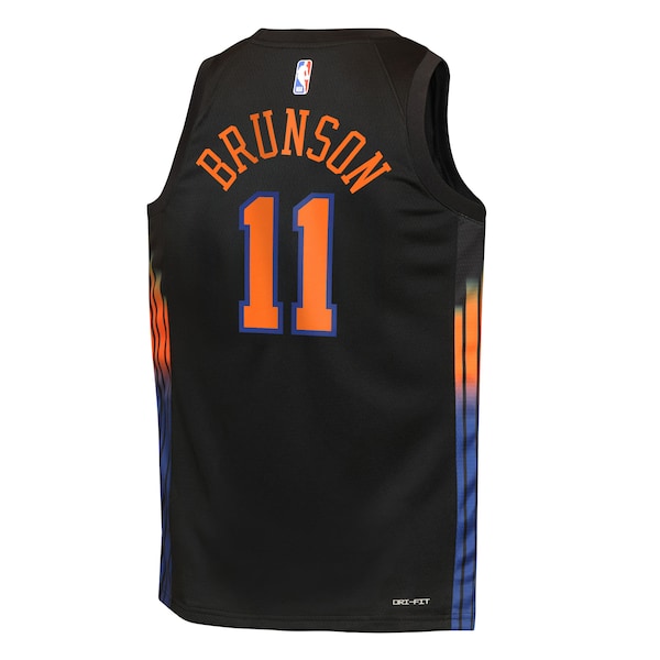Jalen Brunson New York Knicks Jordan Brand Youth Swingman Jersey - Statement Edition - Black - Image 2