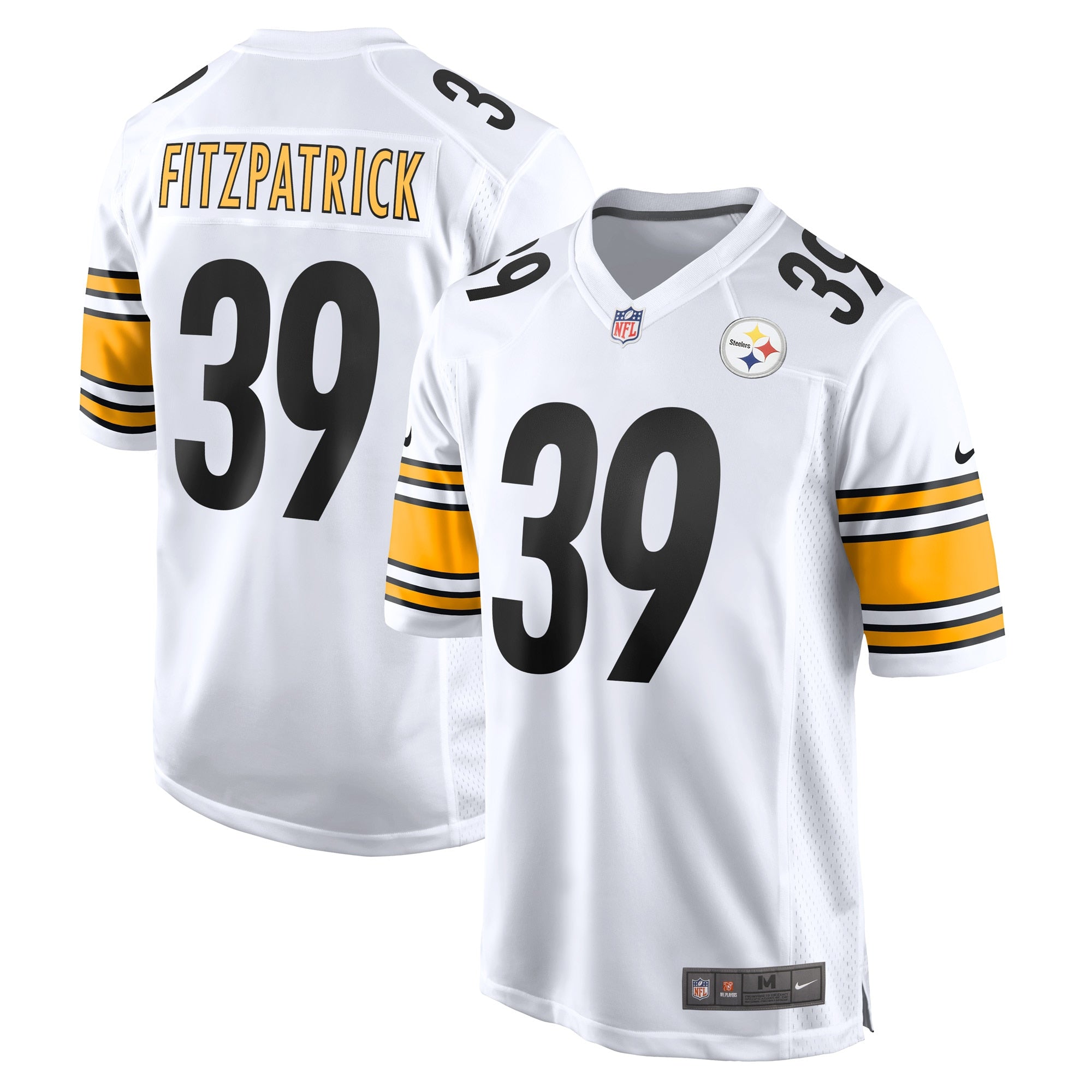 Minkah Fitzpatrick Pittsburgh Steelers Nike Game Jersey - Black/White - Image 6