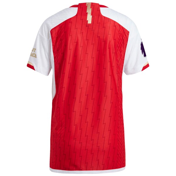 Arsenal adidas 2023/24 Home Authentic Custom Patch Jersey - Red - Image 3