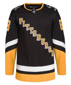 Alternative view of Kris Letang Pittsburgh Penguins adidas Alternate Primegreen Authentic Player Jersey - Black