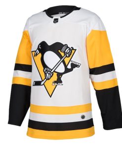 Alternative view of Pittsburgh Penguins adidas Away Authentic Blank Jersey - White