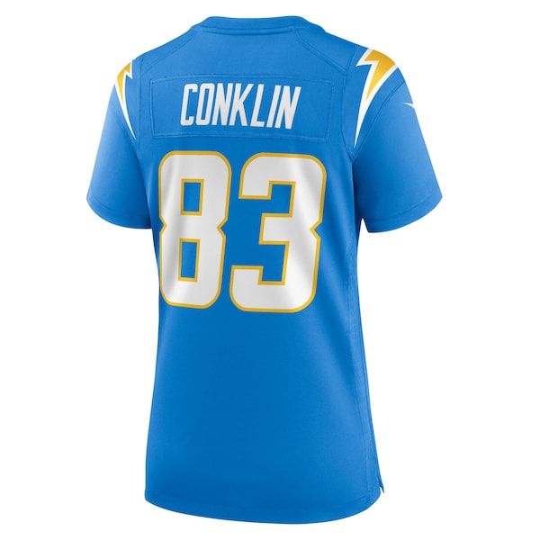 Tyler Conklin Los Angeles Chargers Nike Women's Team Game Jersey - Powder Blue - Image 3