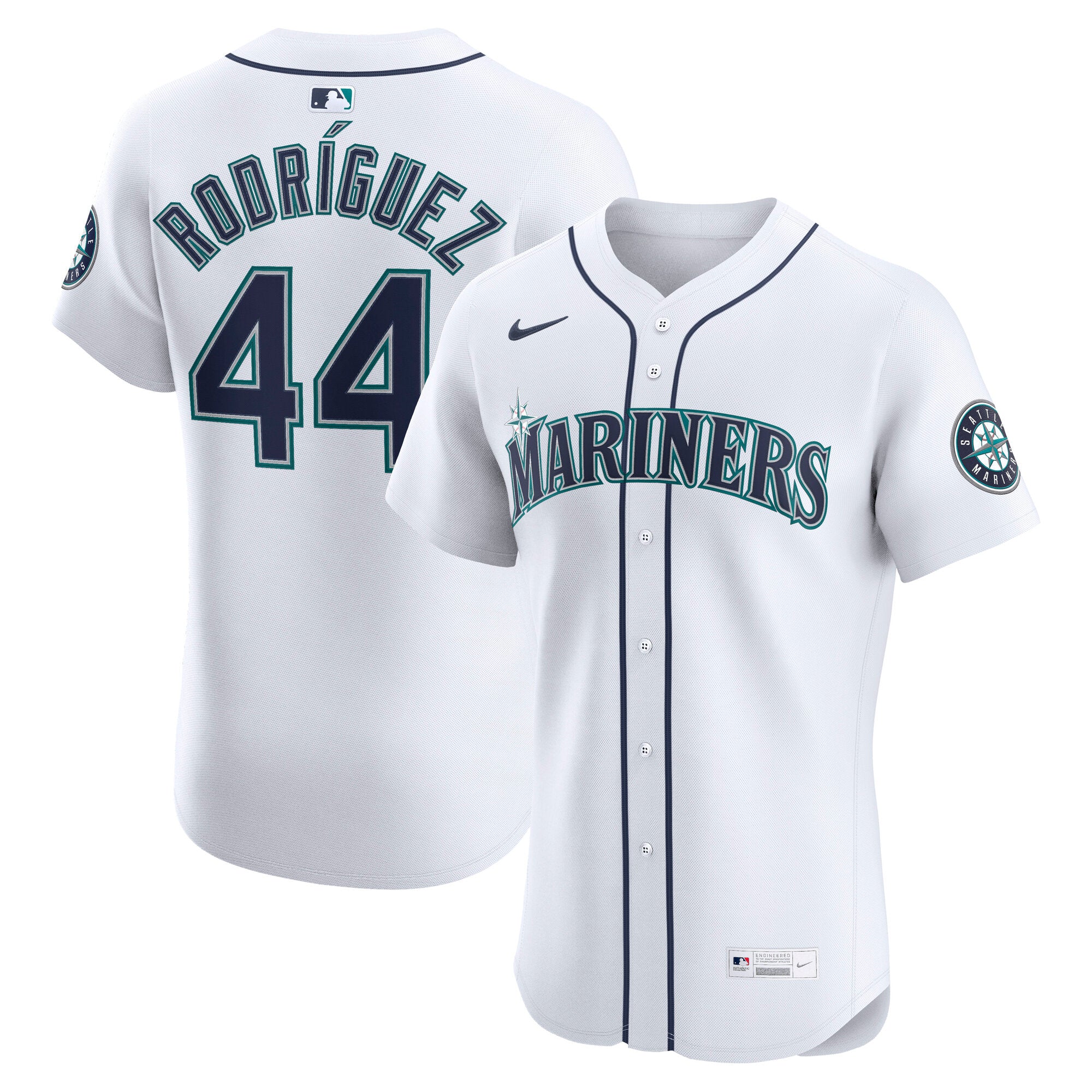 Men's Seattle Mariners Julio Rodr¨ªguez Nike Alternate Elite Jersey - Teal/White/Cream - Image 7