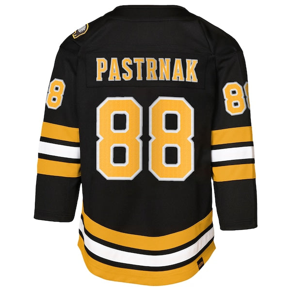 David Pastrnak Boston Bruins Youth Home Premier Player Jersey - Black - Image 3