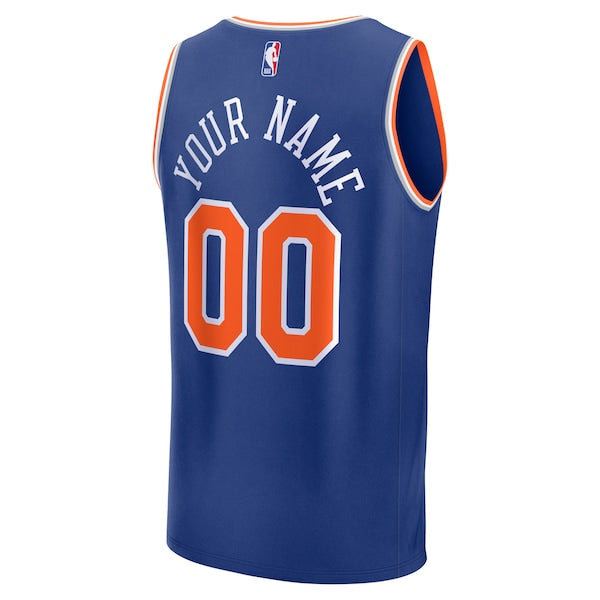 New York Knicks Youth Custom Fast Break Jersey - Blue - Icon Edition - Image 4