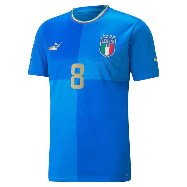 Jorginho Italy National Team Puma 2022/23 Home Replica Player Jersey - Blue - Image 2