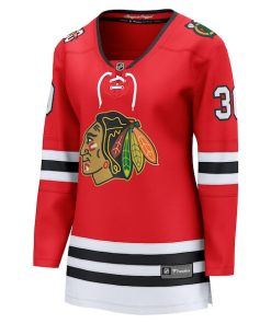 Alternative view of Spencer Knight Chicago Blackhawks  Women's Centennial Breakaway Player Jersey - Red