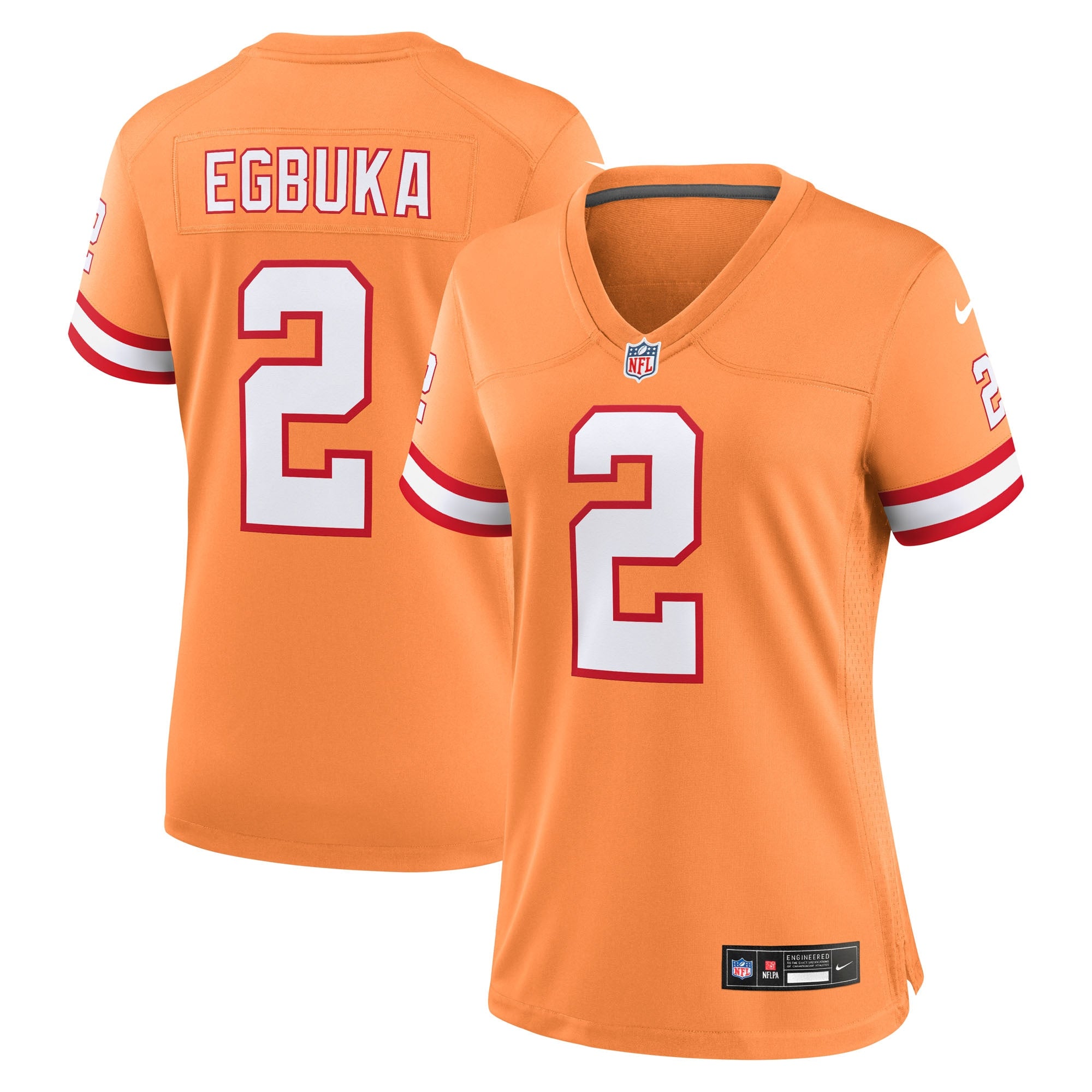Emeka Egbuka '76 Tampa Bay Buccaneers Nike Women's Alternate 50th Season Game Jersey - White/Creamsicle - Image 6