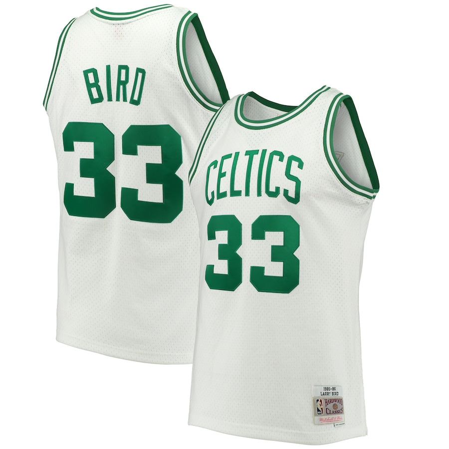Larry Bird Boston Celtics Hardwood Classics Swingman Jersey - Kelly Green/White - Image 6