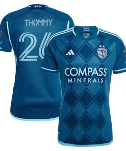 Alternative view of Erik Thommy Sporting Kansas City adidas 2024 Diamonds Our Forever Authentic Player Jersey?¨C Navy