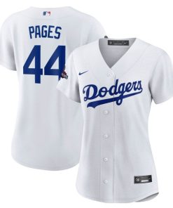 Andy Pages Los Angeles Dodgers Nike Women's 2024 World Series Champions Home Replica Player Jersey - White