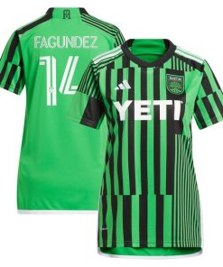 Diego Fagundez Austin FC adidas Women's 2024 Las Voces Kit Replica Jersey - Green