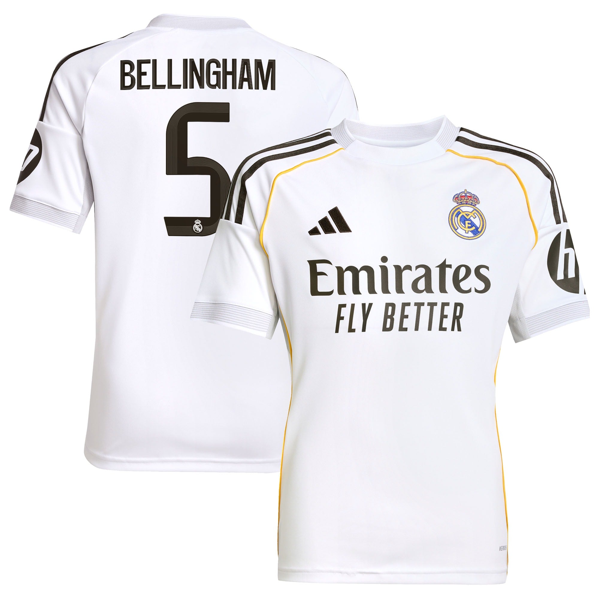 Jude Bellingham Los Merengues adidas Youth 2025/26 Away Replica Player Jersey - Blue/White - Image 5