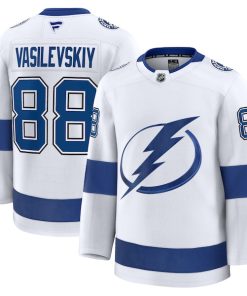 Andrei Vasilevskiy Tampa Bay Lightning  Away Premium Jersey - White/Black/Blue