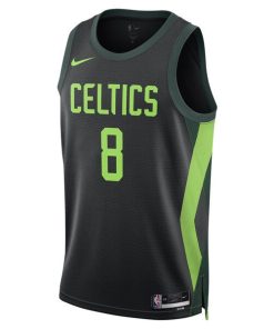 Alternative view of Kristaps Porzingis Boston Celtics Nike Unisex 2024/25 Swingman Player Jersey - City Edition - Black