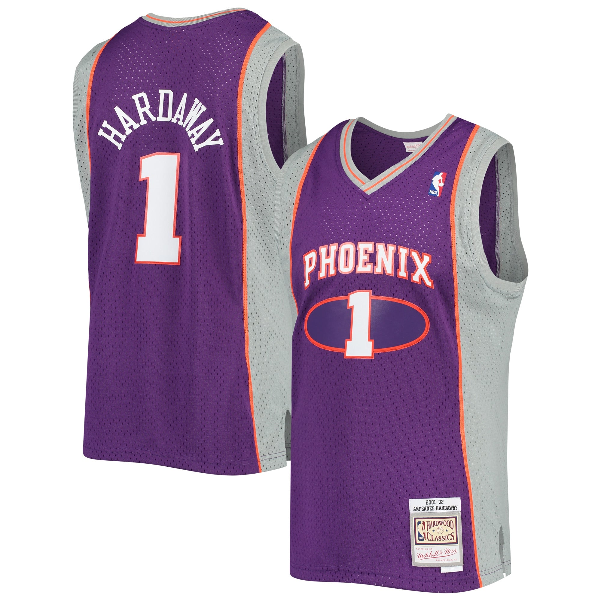Penny Hardaway Phoenix Suns 2001/02 Hardwood Classics Swingman Jersey - White/Purple - Image 7