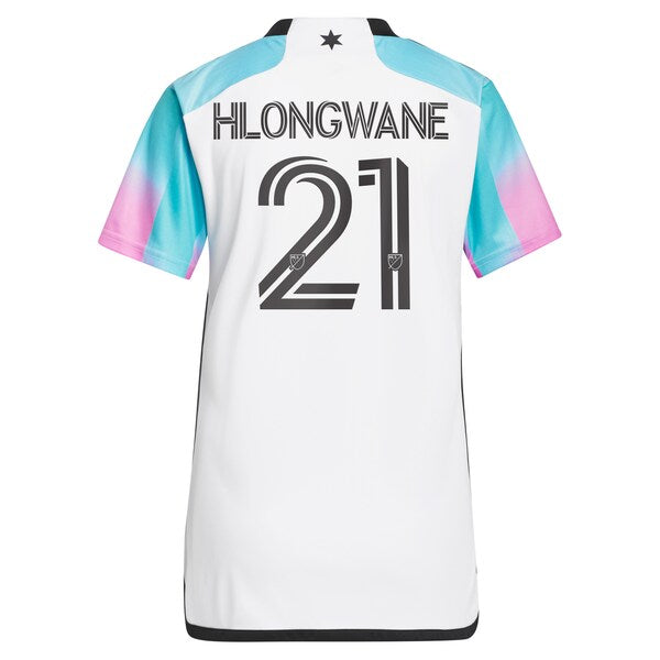 Bongokuhle Hlongwane Minnesota United FC adidas Women's 2024 The Northern Lights Kit Replica Jersey - White - Image 3